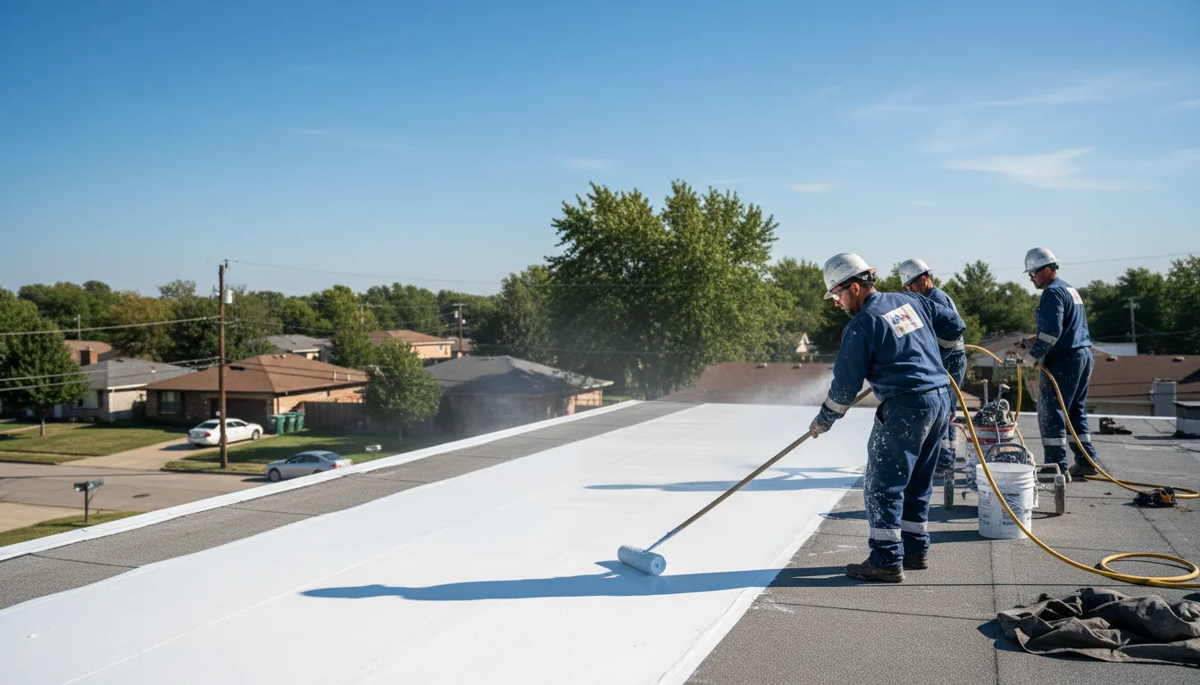Commercial roof coating in Hanna, OK near me
